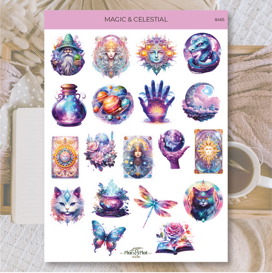 Magic & Celestial Sticker Sheet