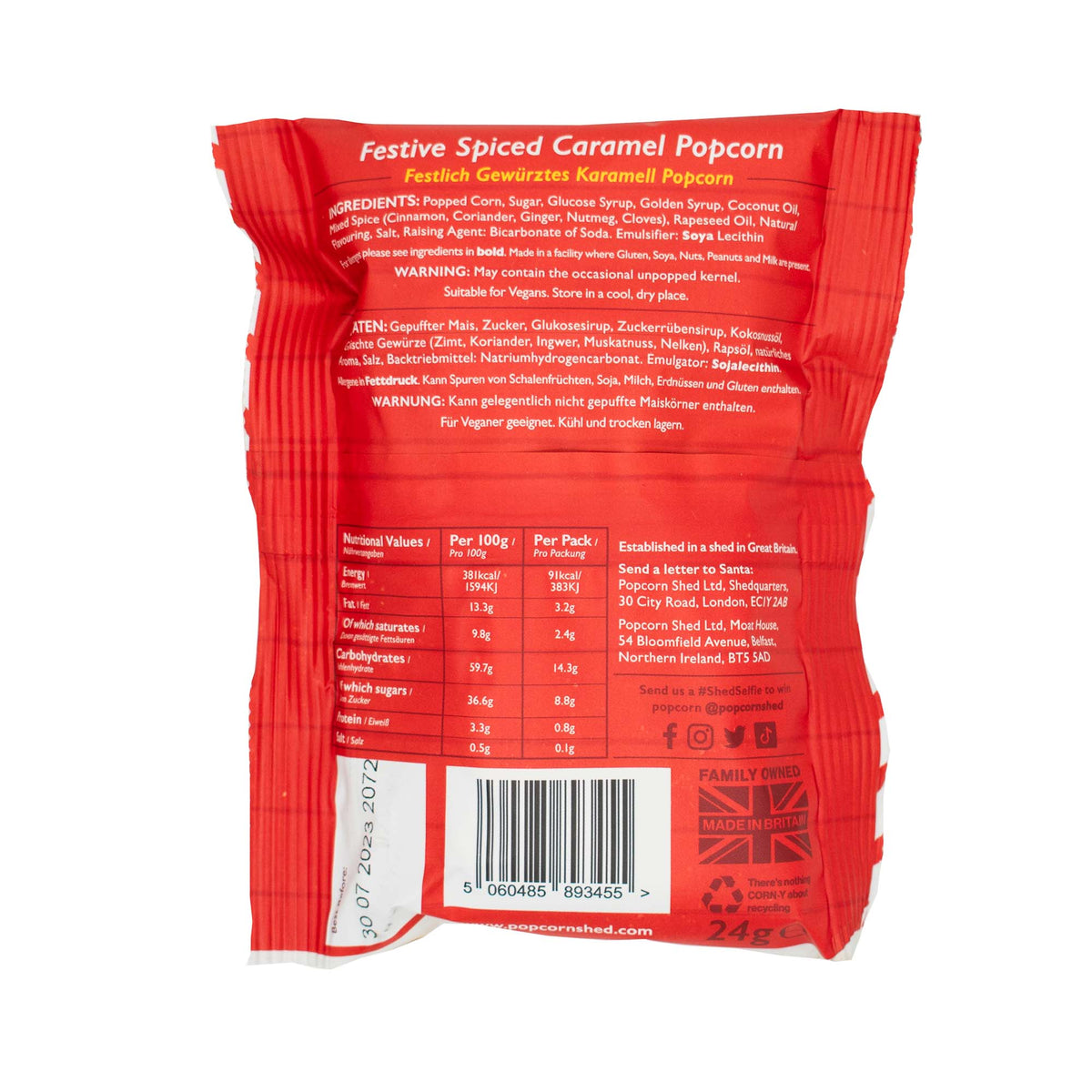 Vegan Christmas Pudding Gourmet Popcorn
