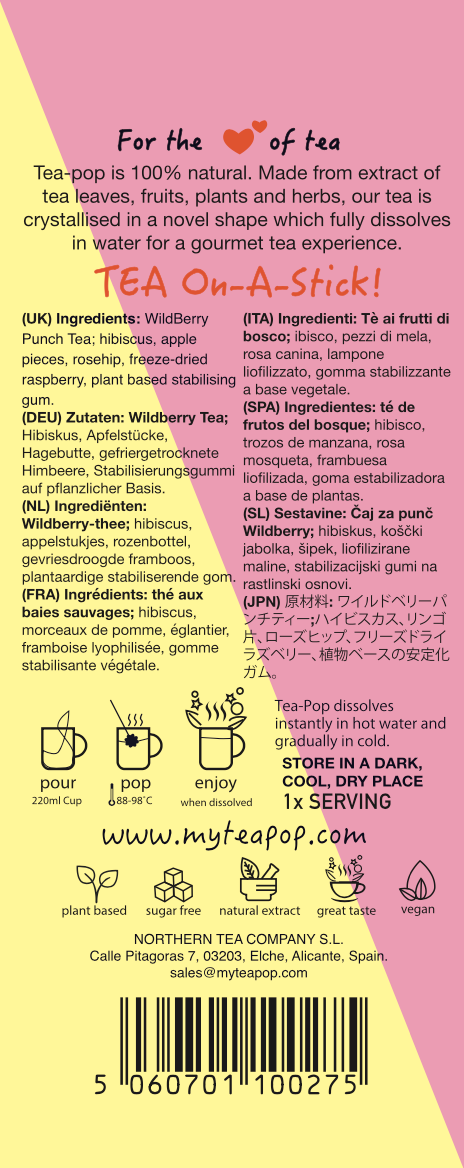 WildBerry Punch Gourmet TEA on-a-stick!