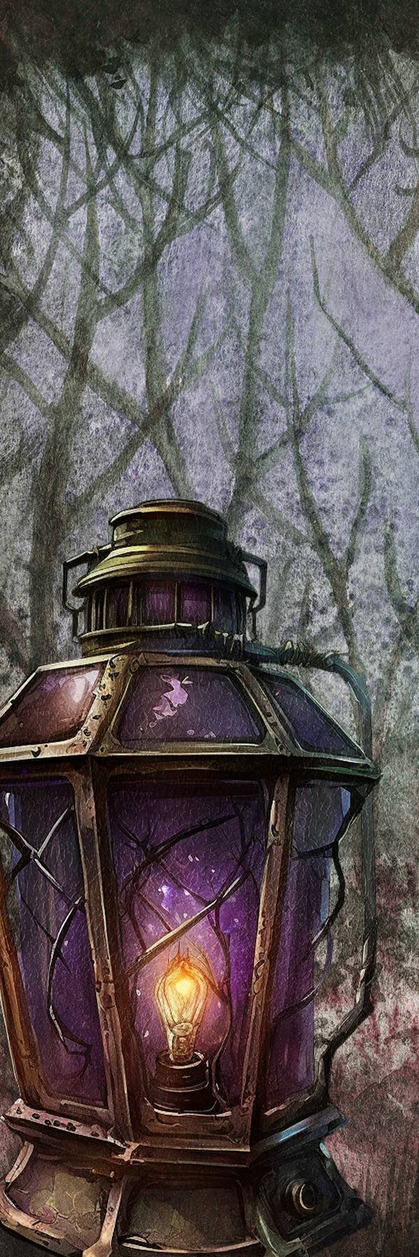 Purple Spooky Lantern Bokmerke