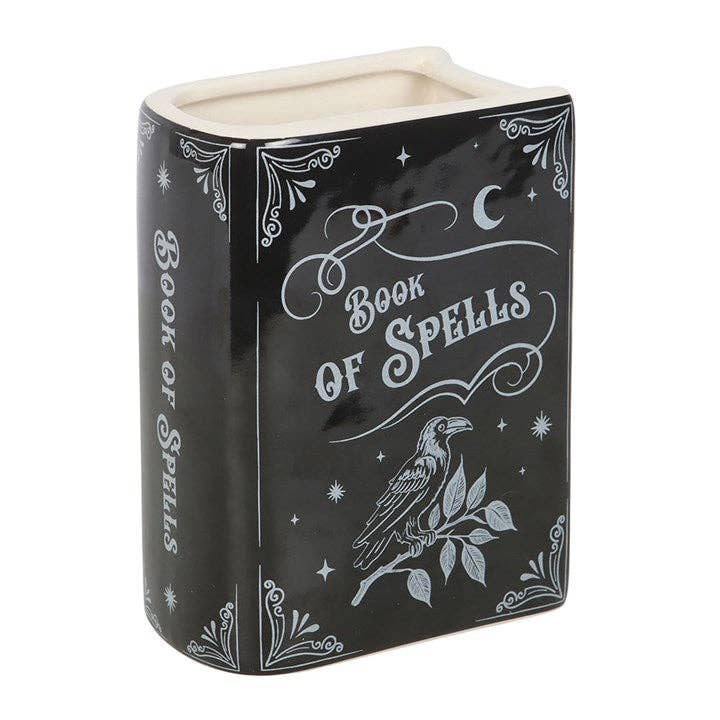 Book of Spells Gothic Halloween Flower Vase
