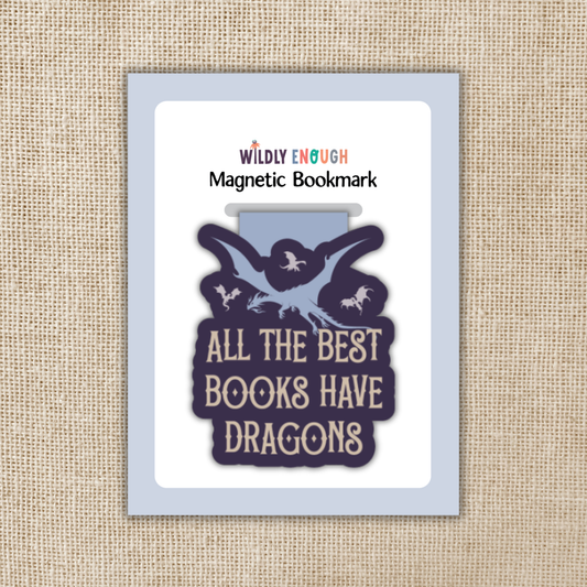 All The Best Books Have Dragons Magnetisk Bokmerke