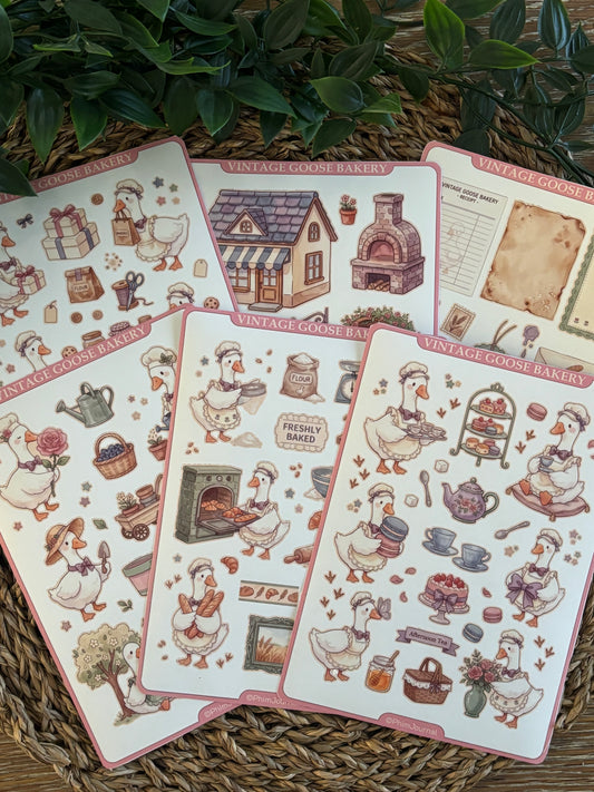 Vintage Goose Bakery Bundle - 6 Sticker Sheets