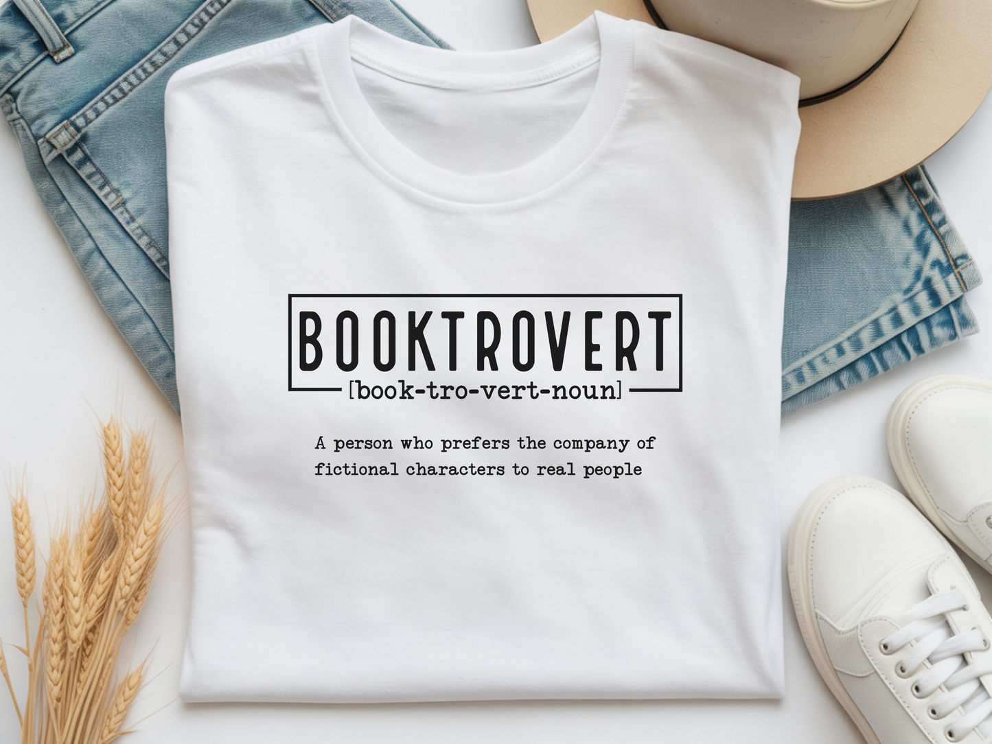 Booktrovert Text T-skjorte