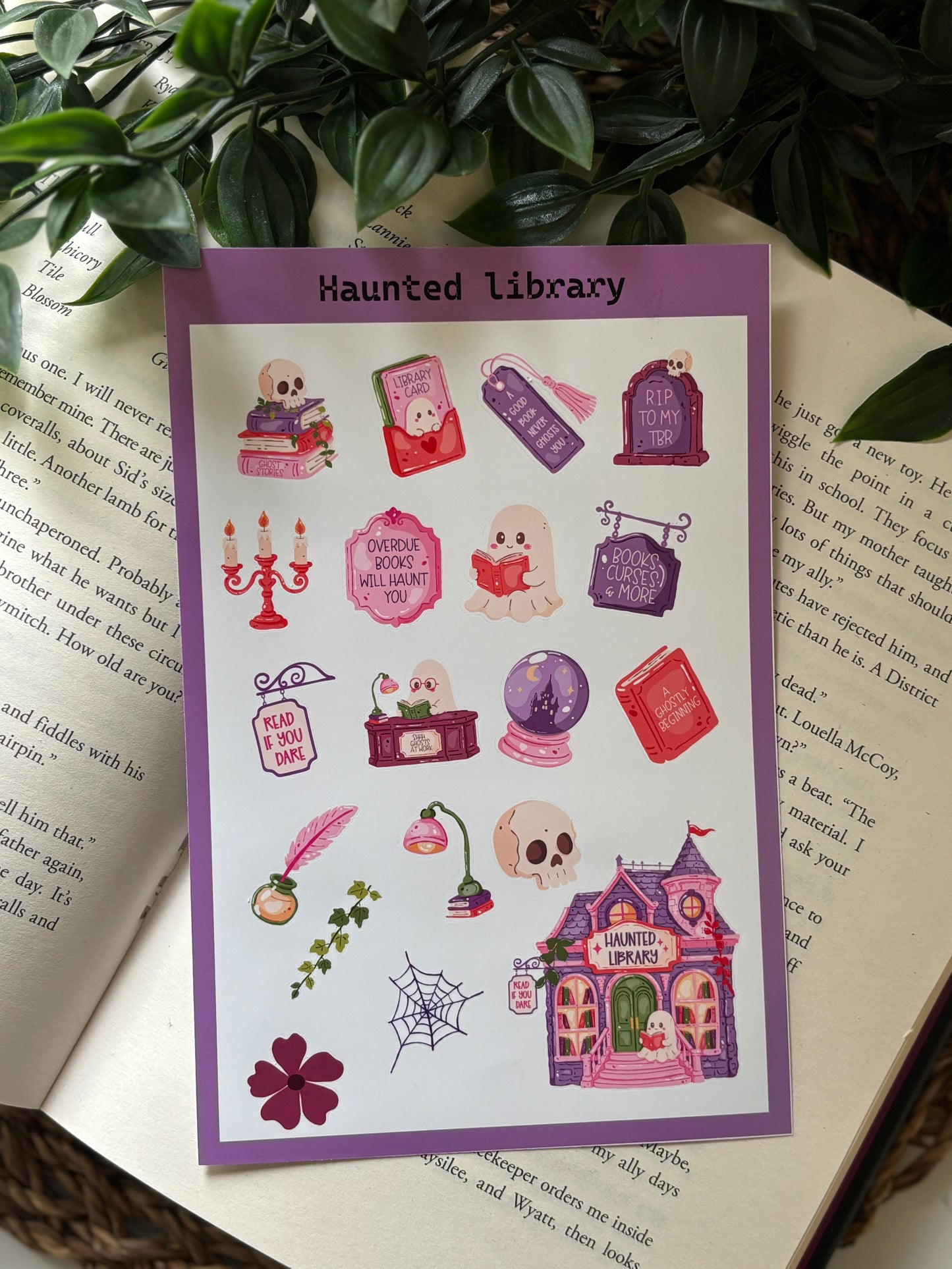 Haunted Library Sticker Sheet