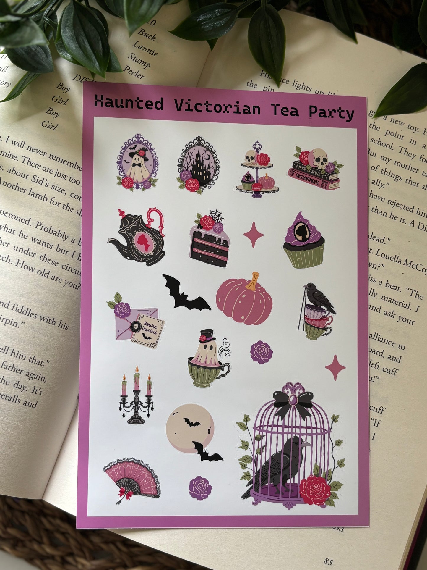 Haunted Victorian Tea Party Sticker Sheet
