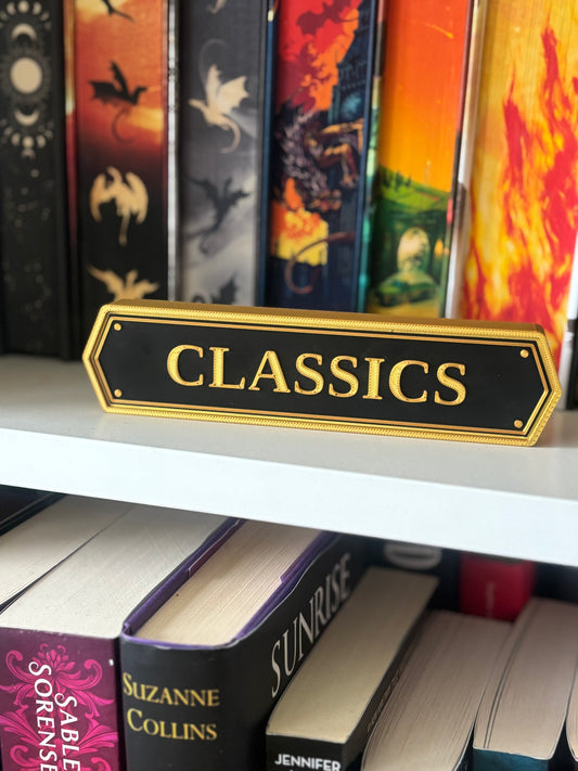 Classics Elegant bokhylleskilt