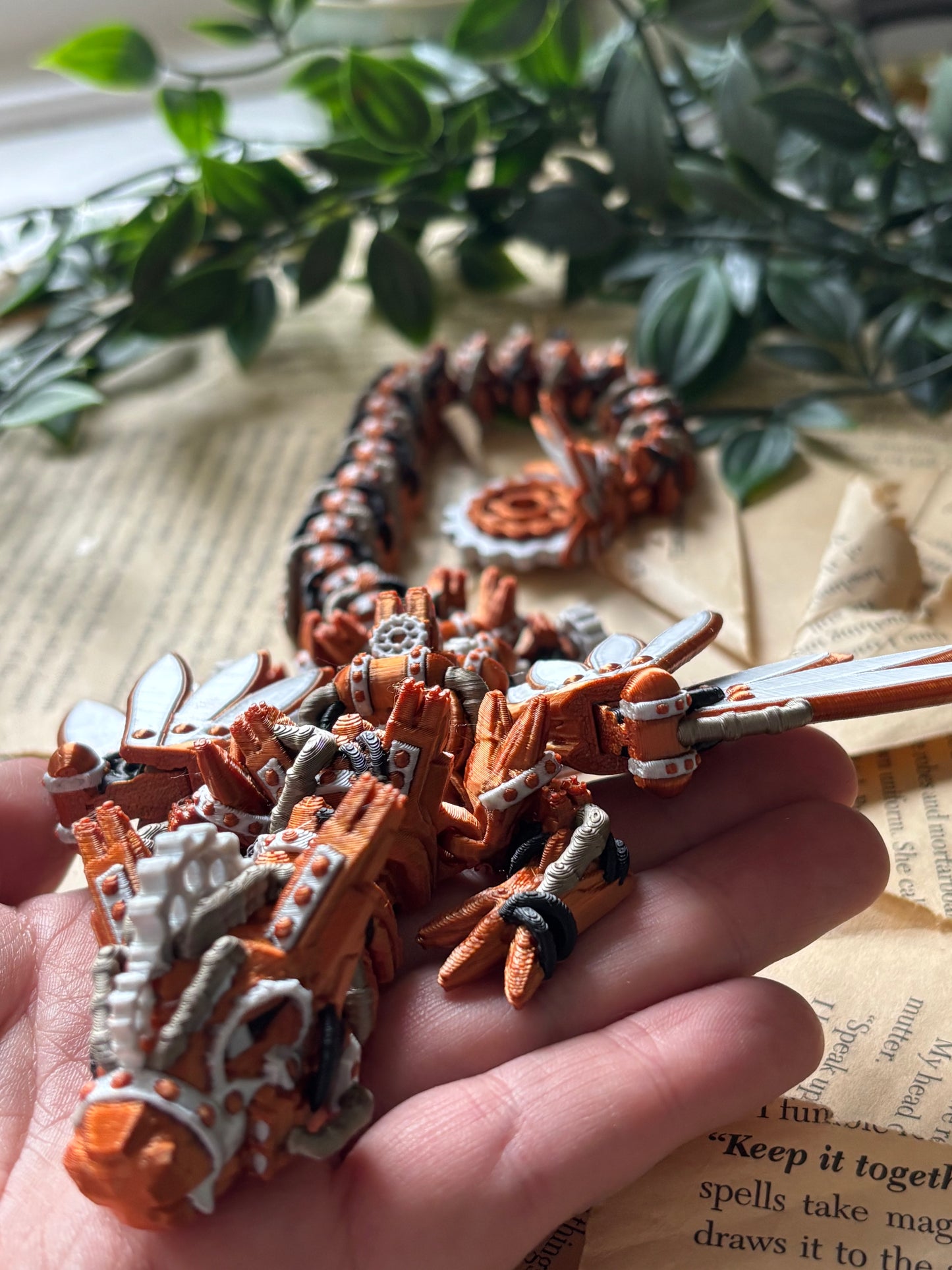 Steampunk drage  - Cute 3D Fidget Dragon