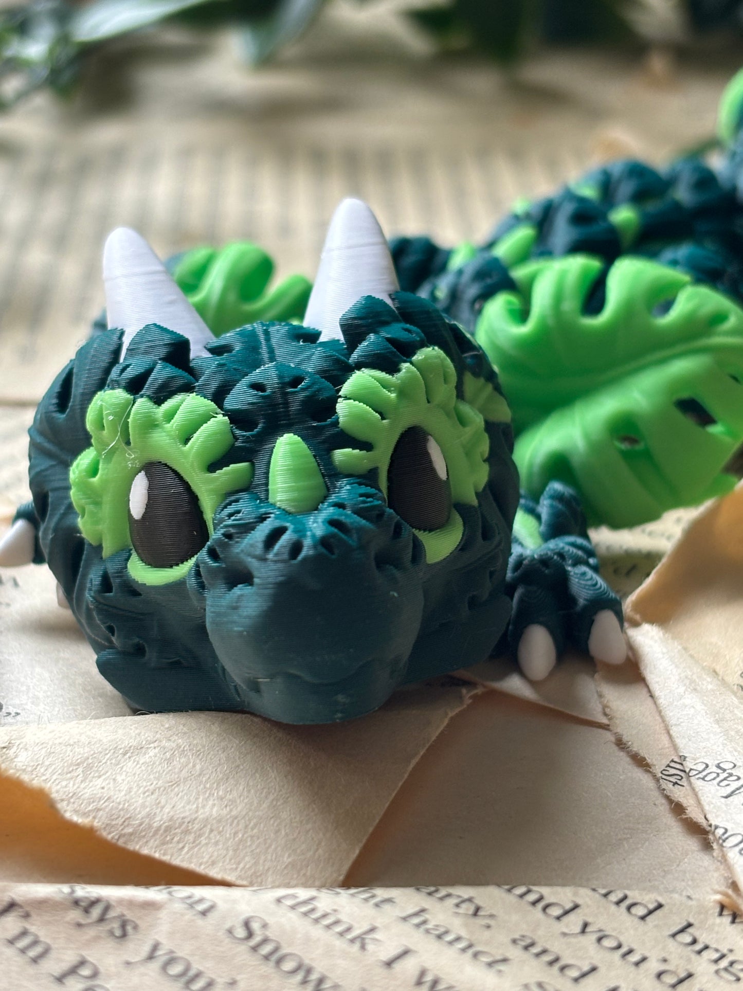 Monstera drage  - Cute 3D Fidget Dragon