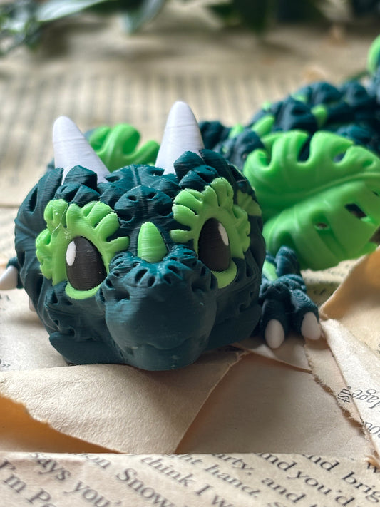 Monstera drage  - Cute 3D Fidget Dragon