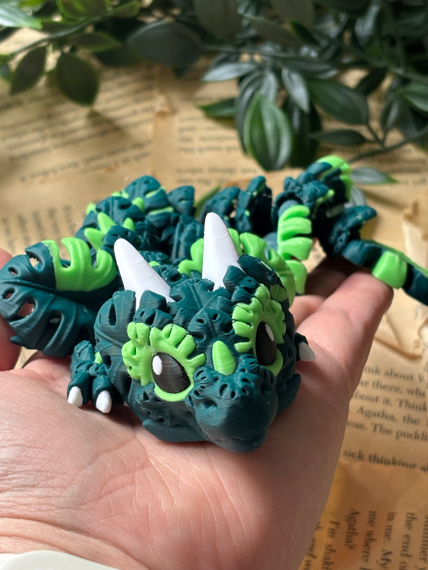 Monstera drage  - Cute 3D Fidget Dragon