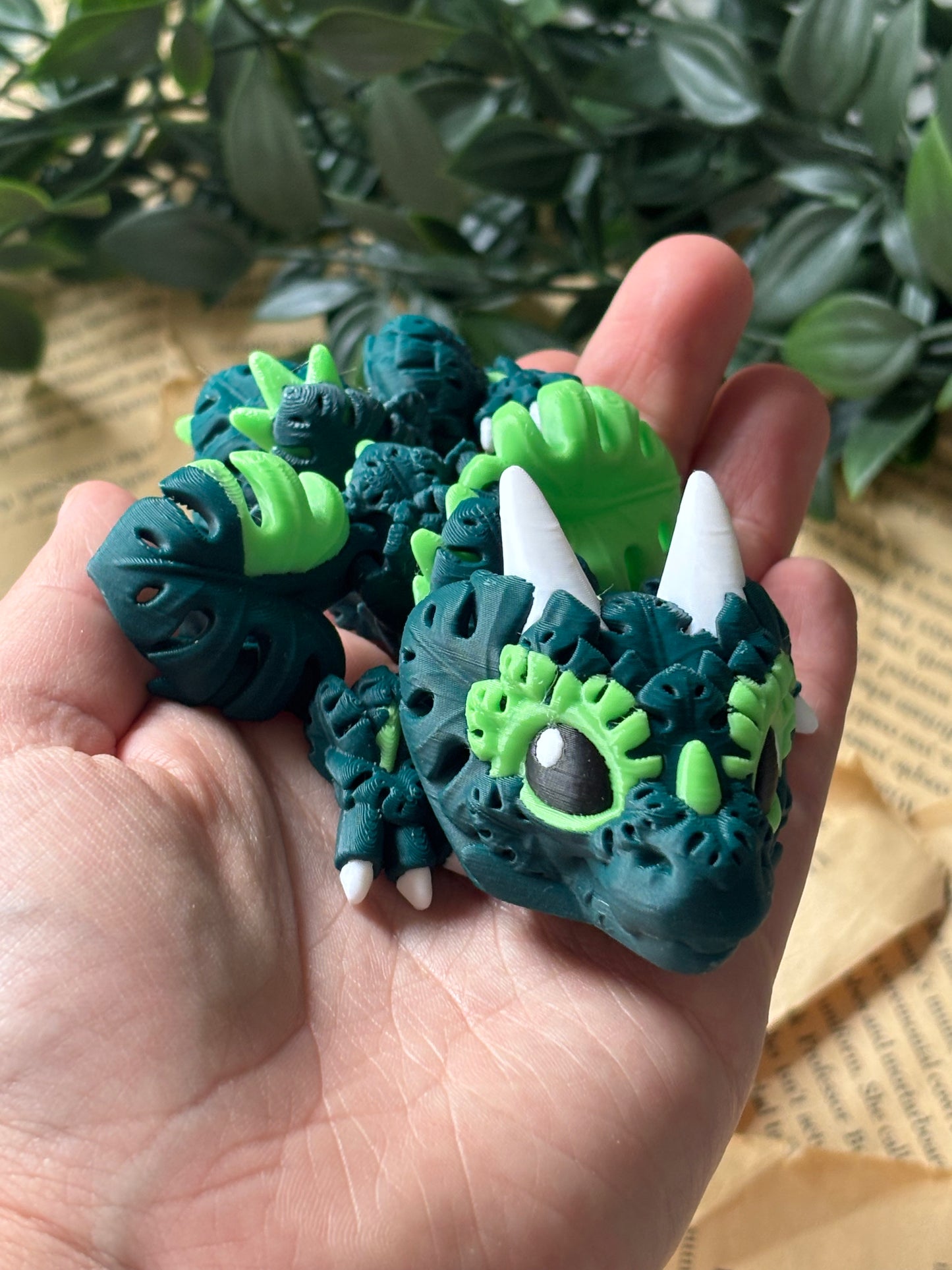 Monstera drage  - Cute 3D Fidget Dragon