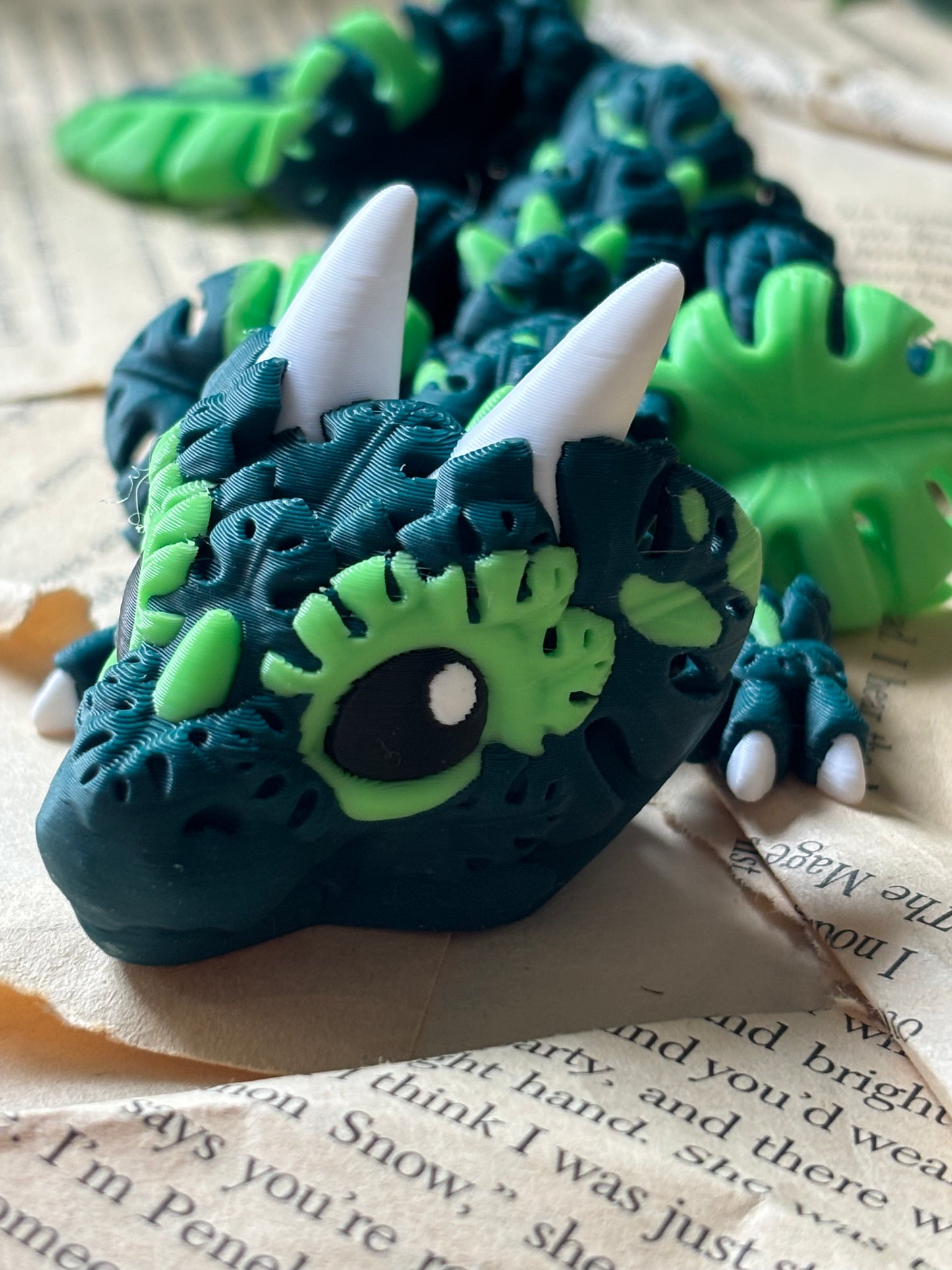 Monstera drage  - Cute 3D Fidget Dragon
