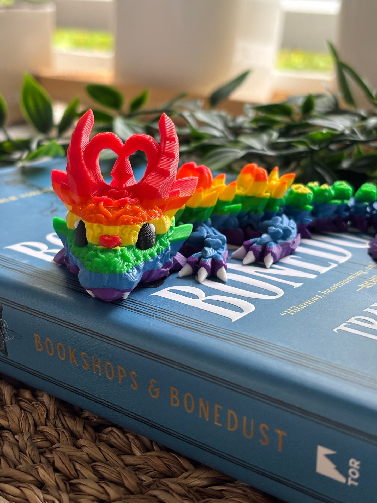 Rainbow Heart Dragon- Cute 3D Fidget Dragon