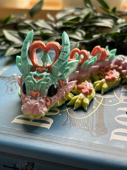 Pastell Heart Dragon- Cute 3D Fidget Dragon