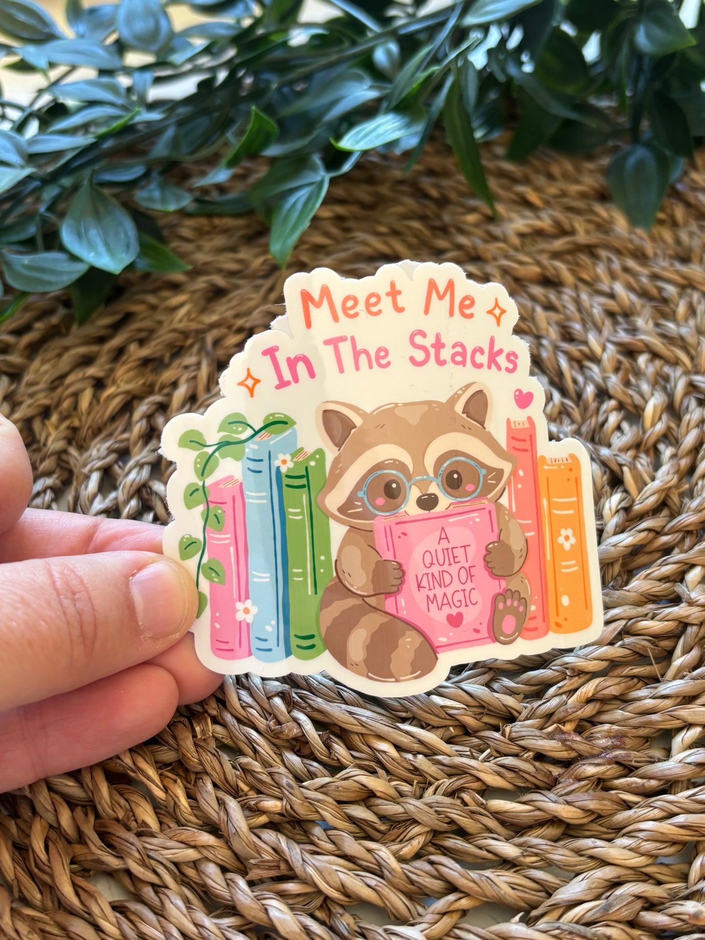 Meet me in the stacks sticker