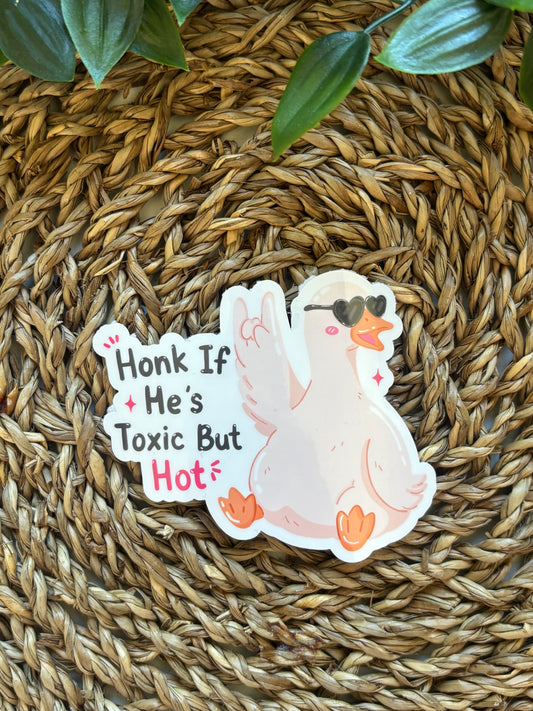 Honk if he´s toxic but hot Sticker