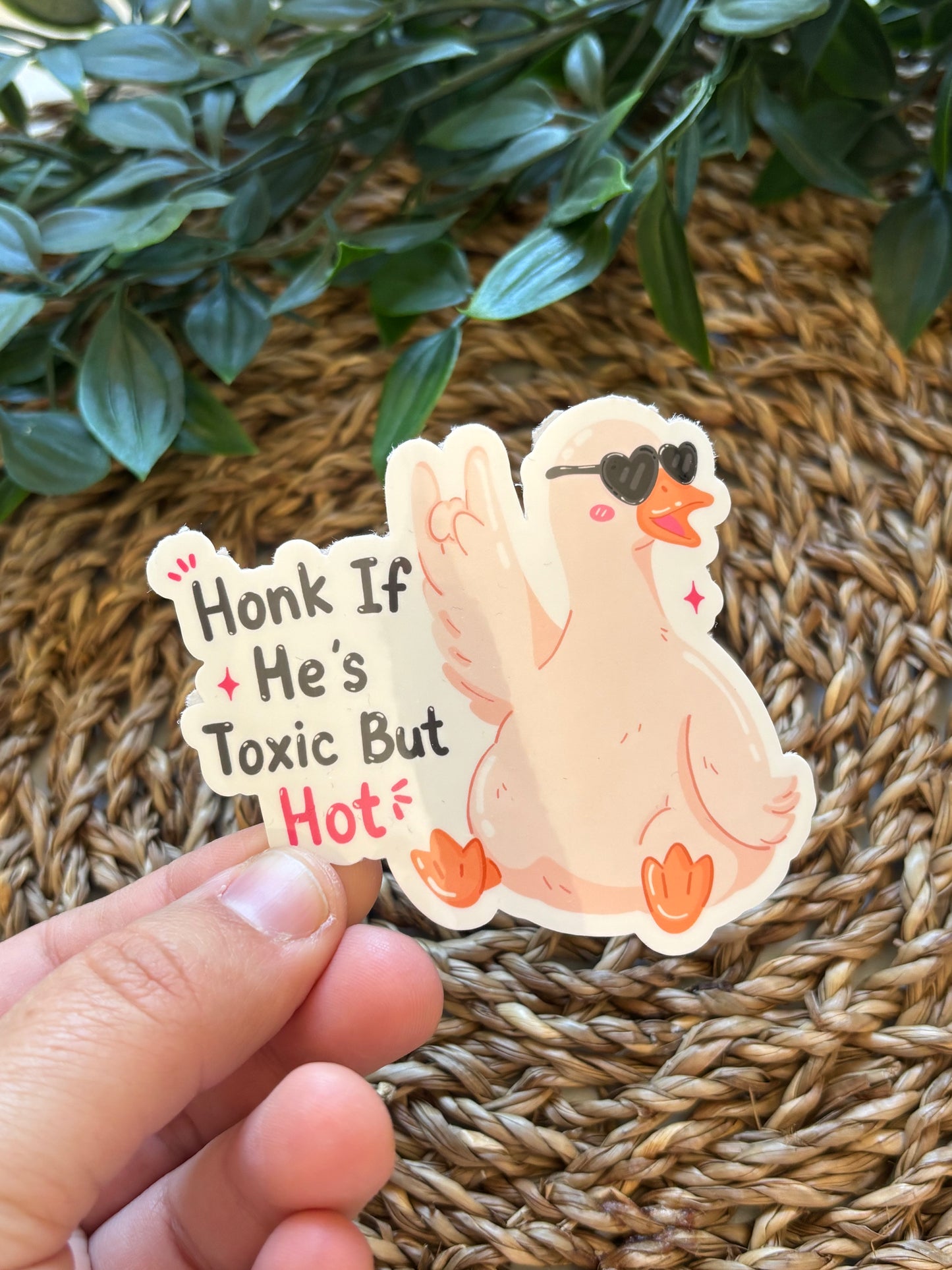 Honk if he´s toxic but hot Sticker