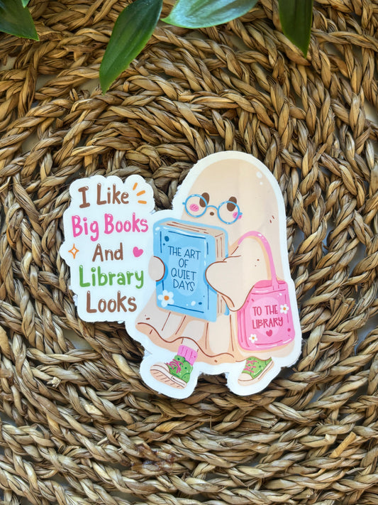 I like big books and library looks Sticker