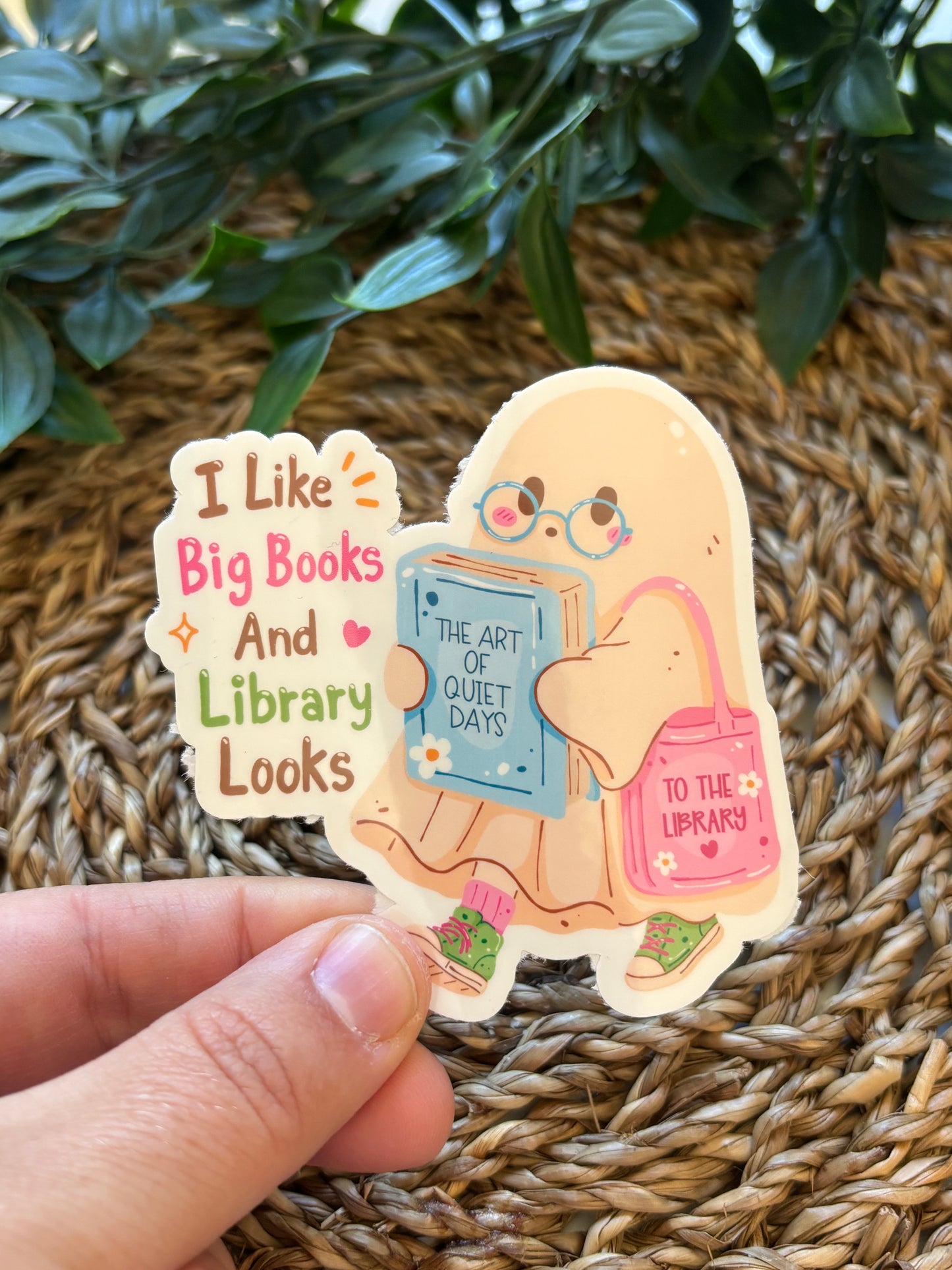 I like big books and library looks Sticker