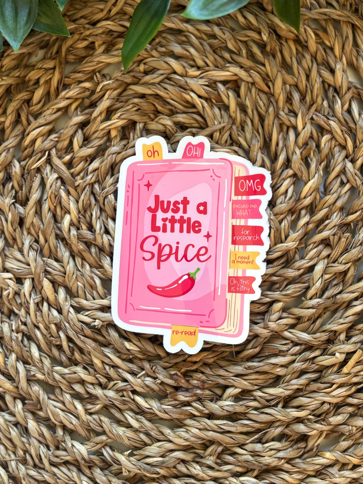 Just a little spice book Sticker