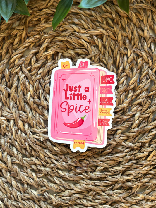 Just a little spice book Sticker
