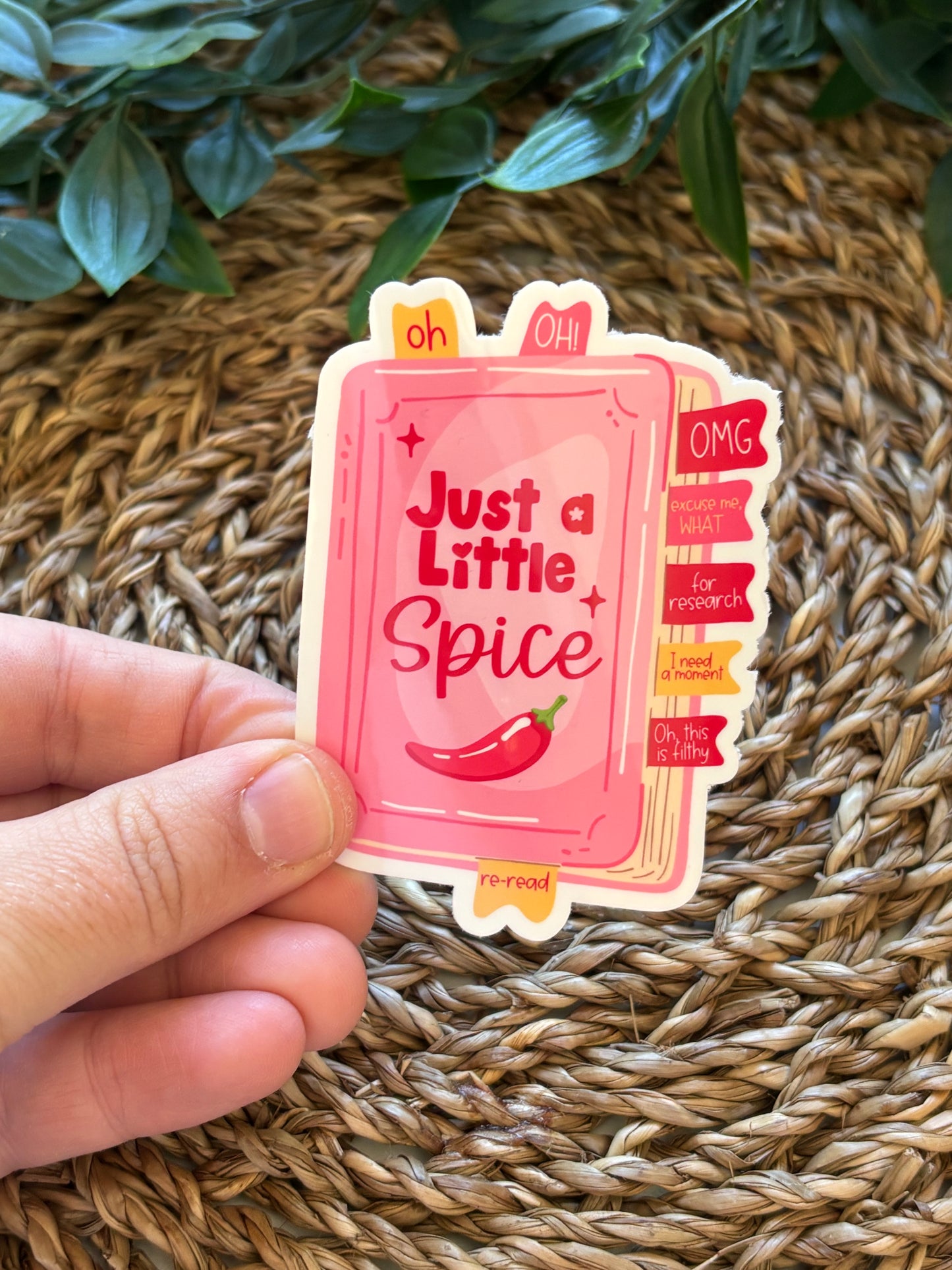 Just a little spice book Sticker