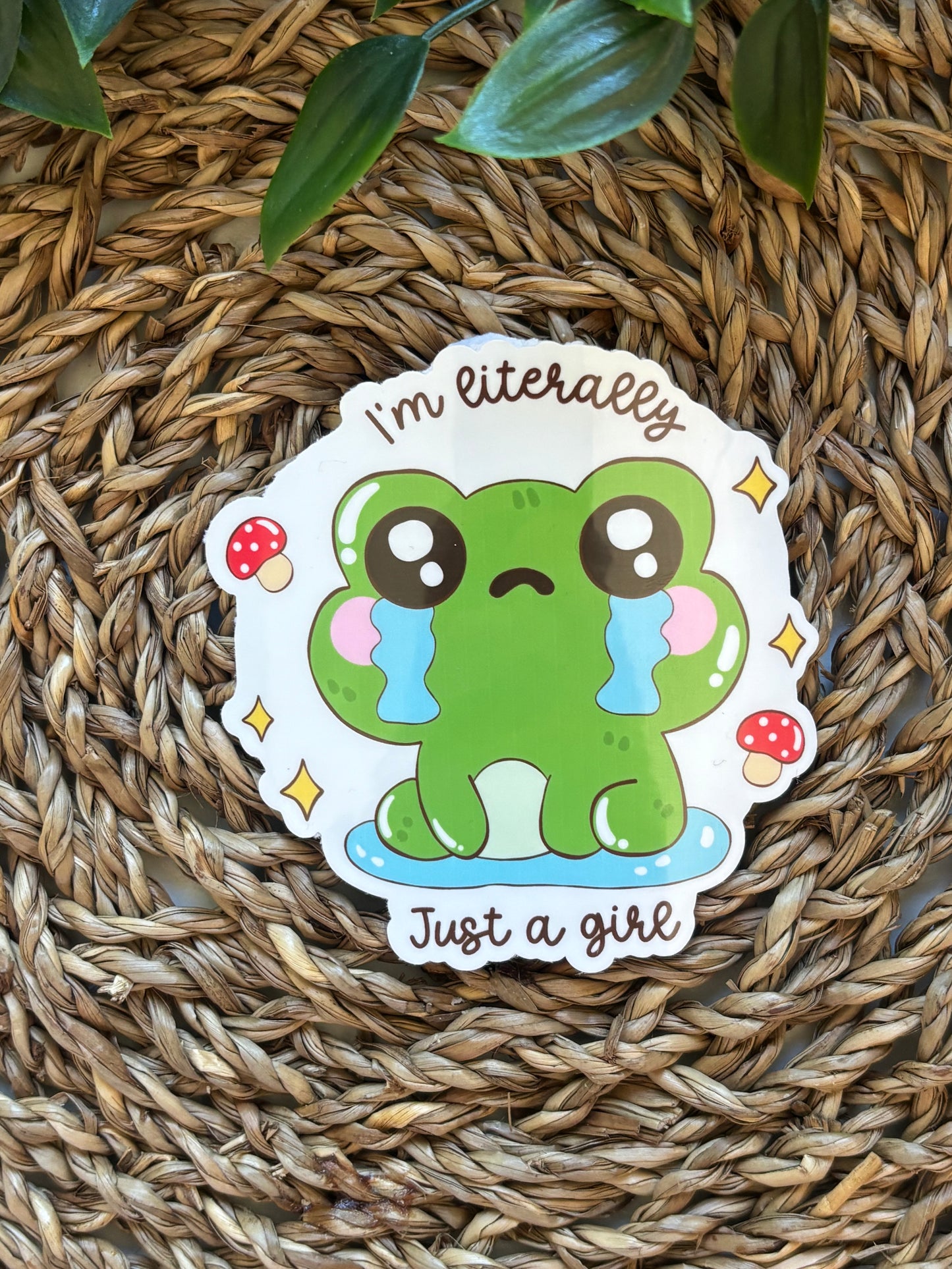 Crying Frog Sticker