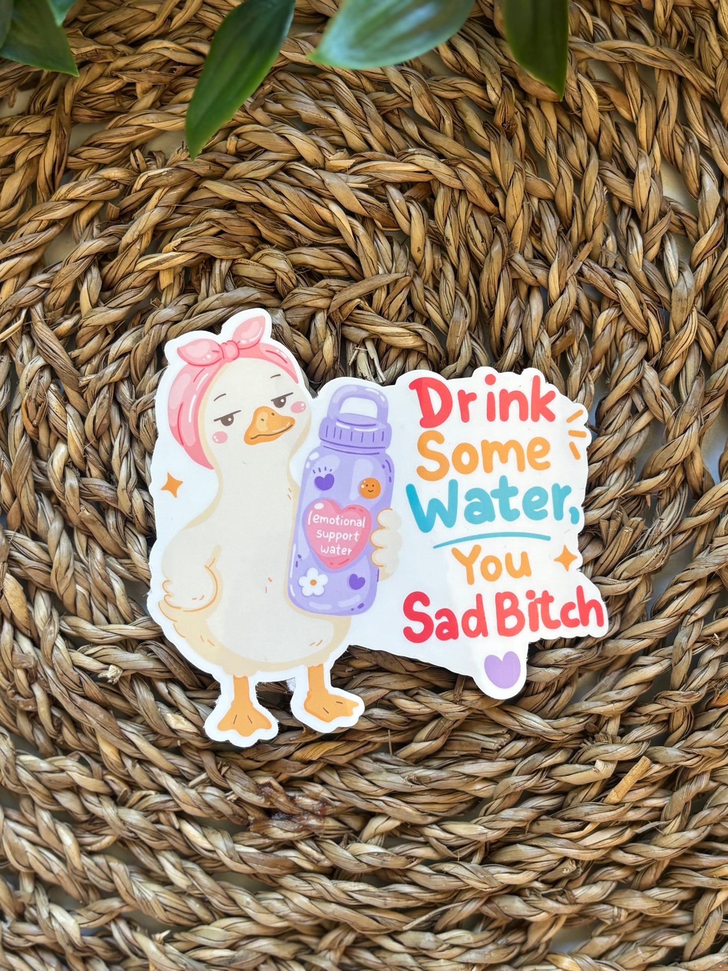 Drink some Water Goose Sticker