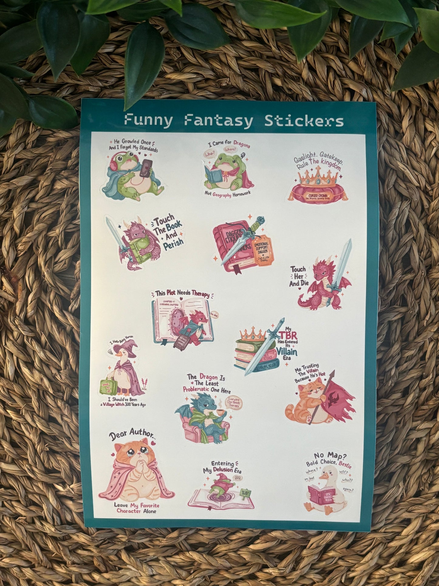 Funny Fantasy Sticker Sheet