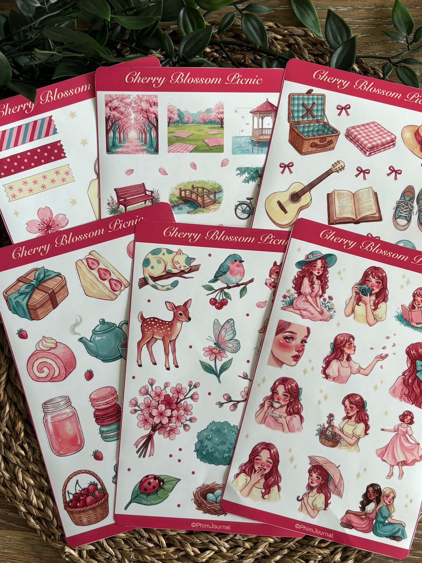 Cherry Blossom Picnic Bundle - 6 Sticker Sheets