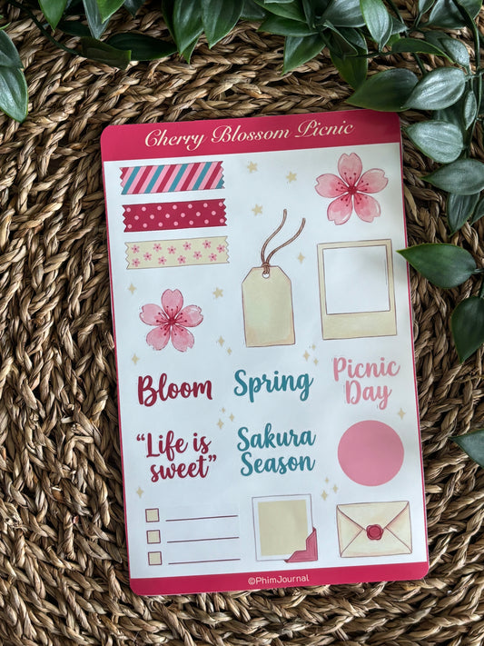 Cherry Blossom Picnic #6 Sticker Sheet