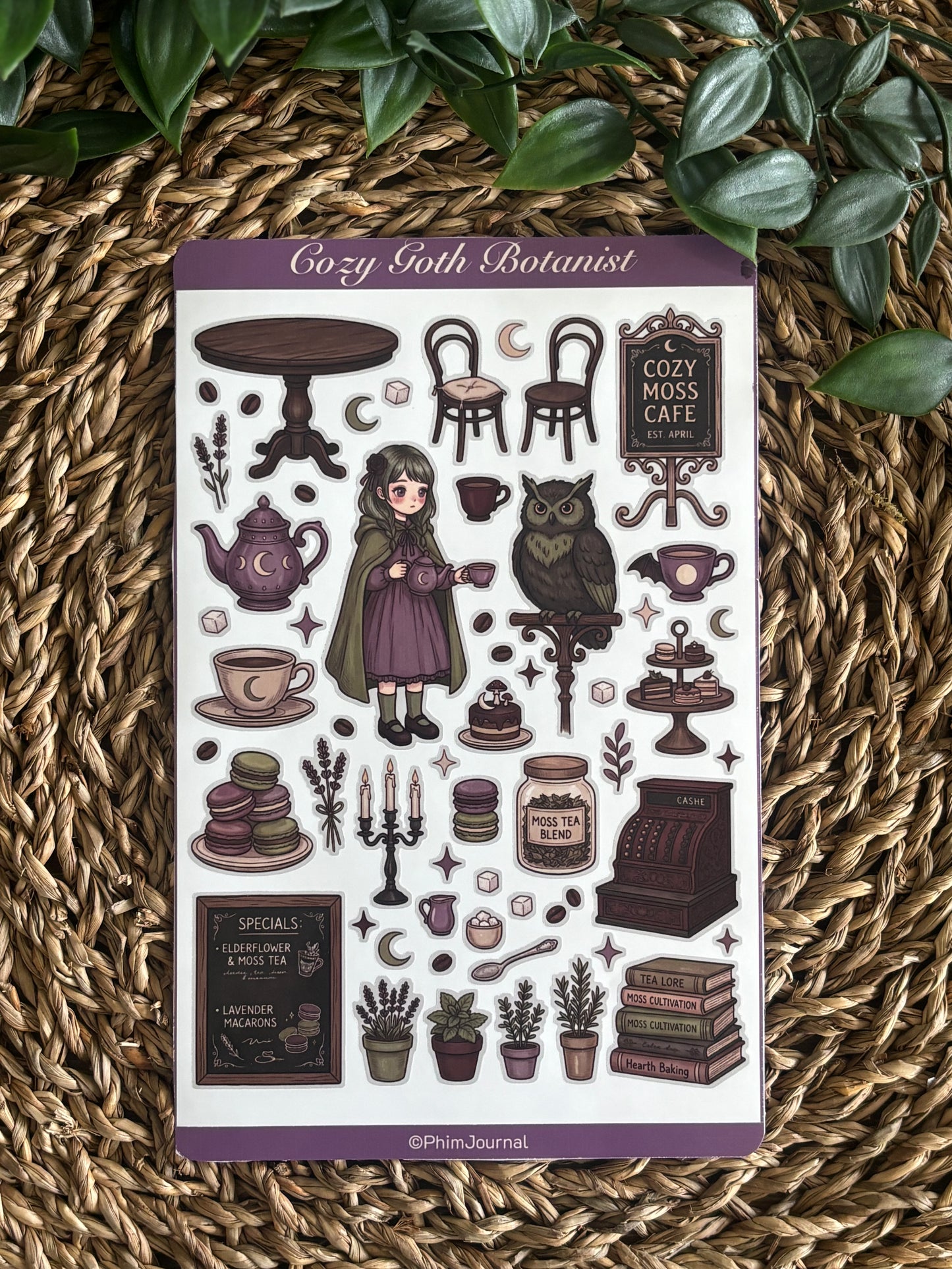 Cozy Goth Botanist #4 Sticker Sheet