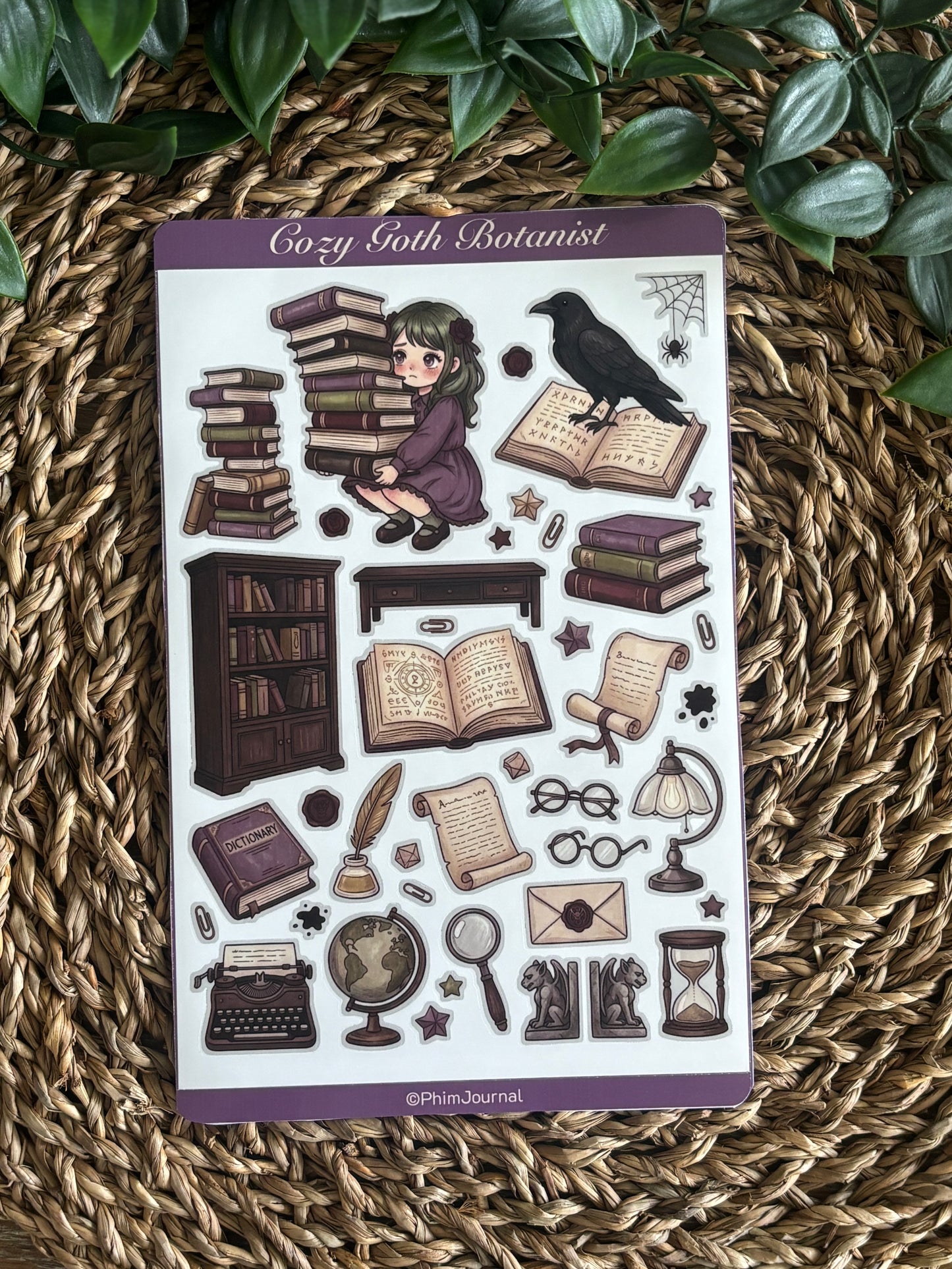 Cozy Goth Botanist #3 Sticker Sheet