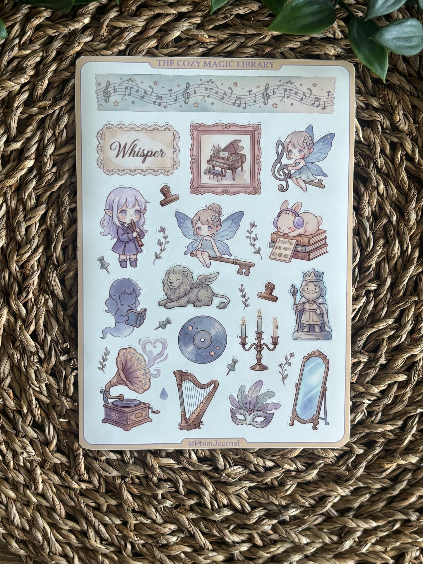 The cozy Magic Library #4 Sticker Sheet