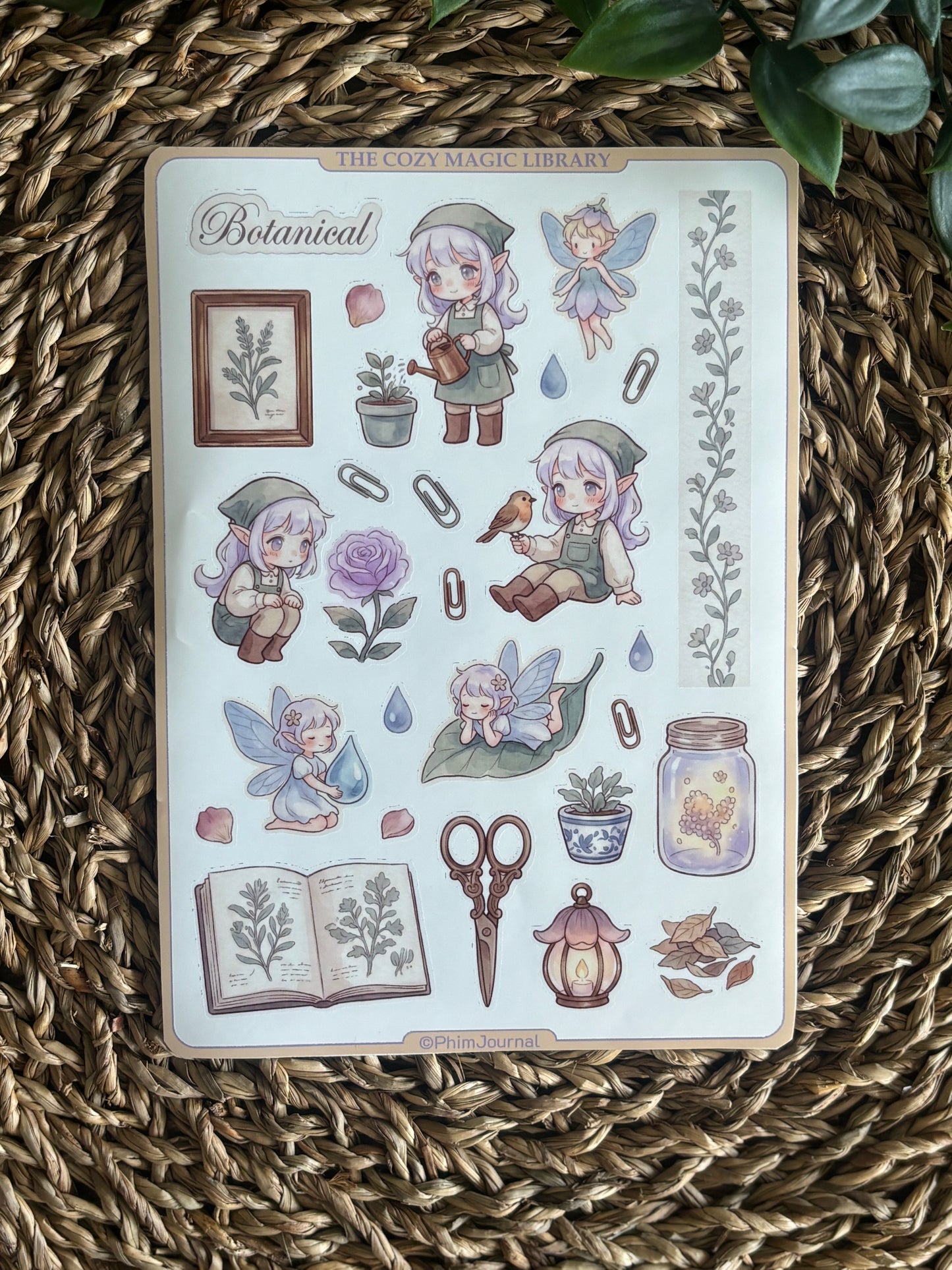 The cozy Magic Library #2 Sticker Sheet
