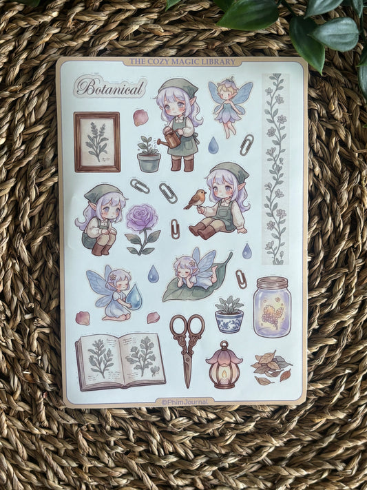 The cozy Magic Library #2 Sticker Sheet