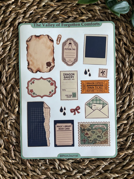 The Valley of Forgotten Comforts #10 Sticker Sheet