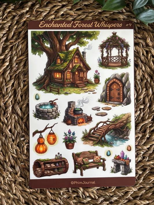 Enchanted Forest Whispers #4 Sticker Sheet