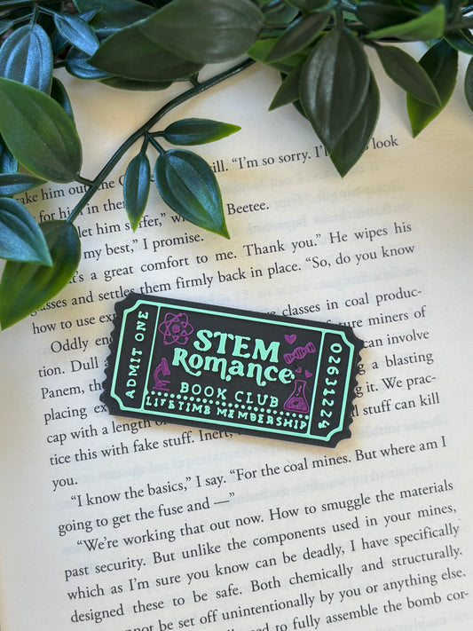 Stem Romance Book Club Ticket Pin