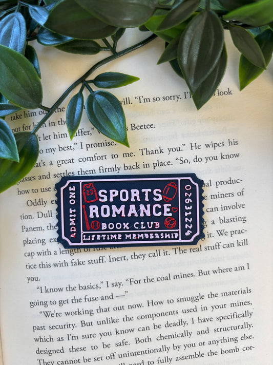 Sport Romance Book Club Ticket Pin