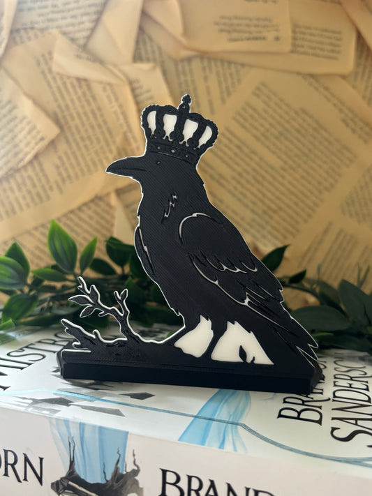 Bokstøtte - Raven with crown