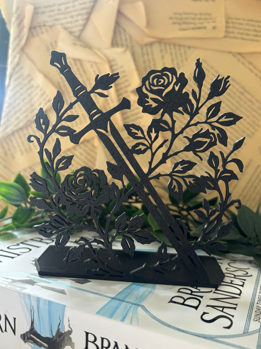 Bokstøtte - Roses and Sword