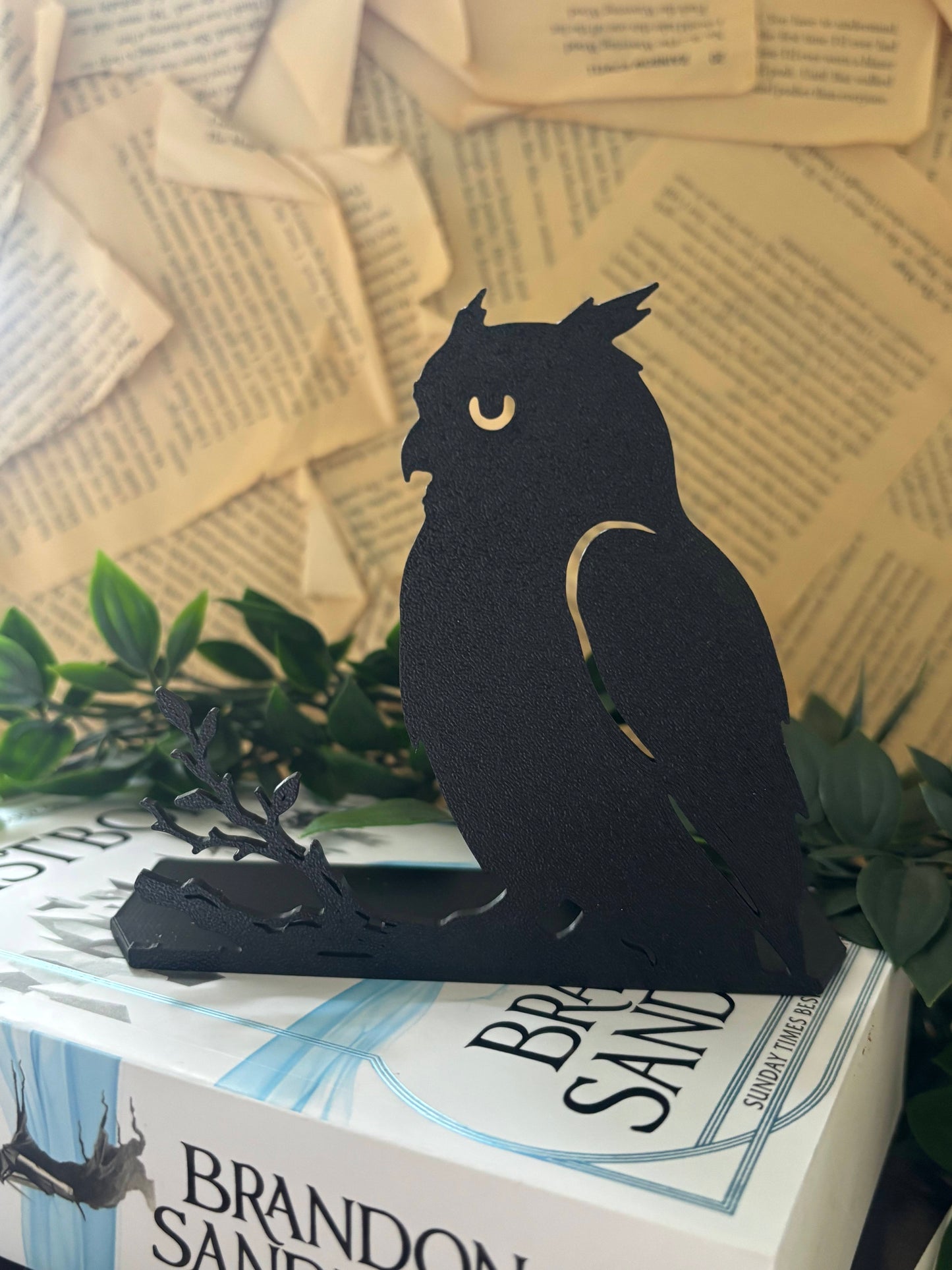 Bokstøtte - Owl on branch
