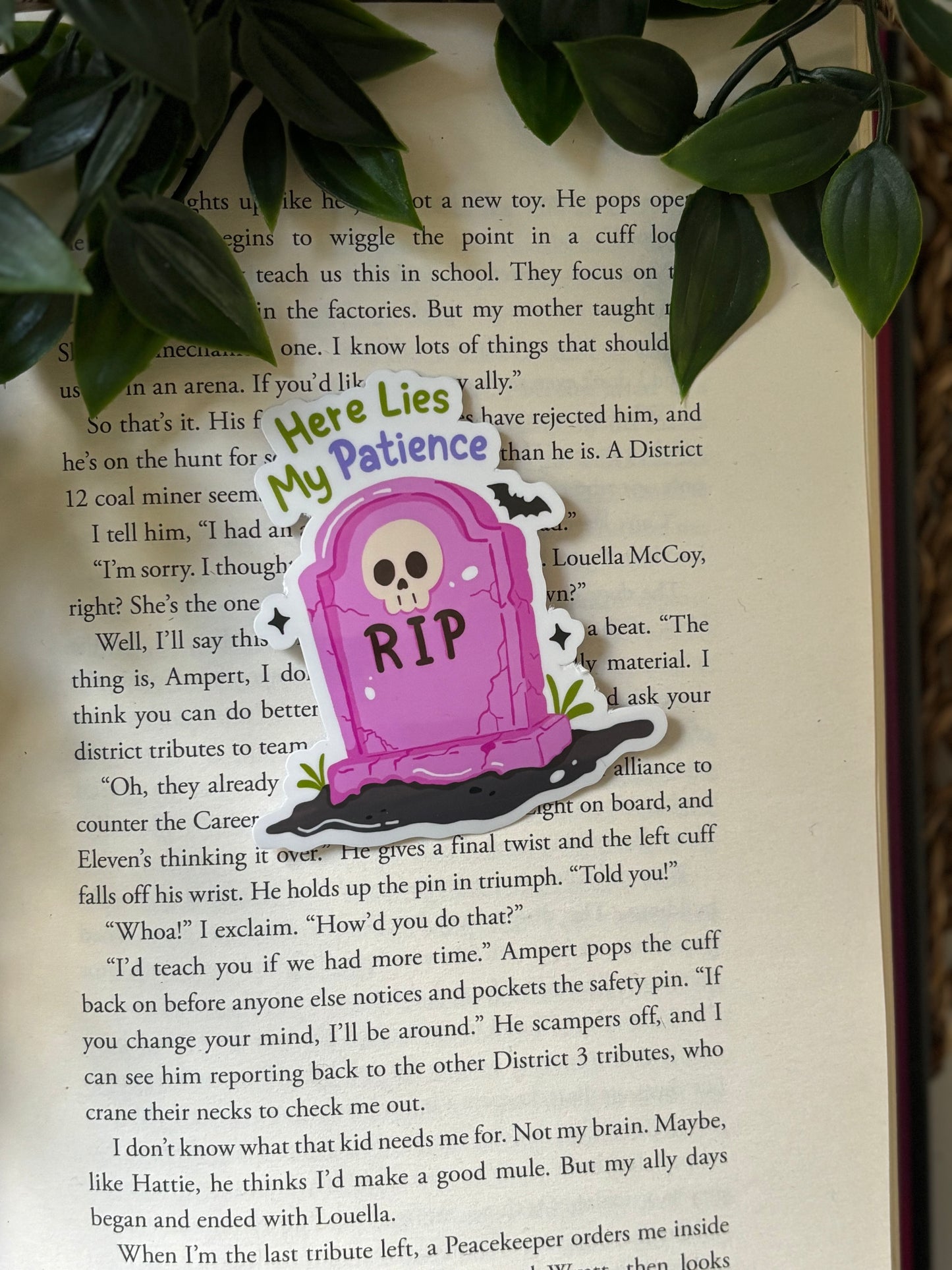 Here lies my patience Sticker