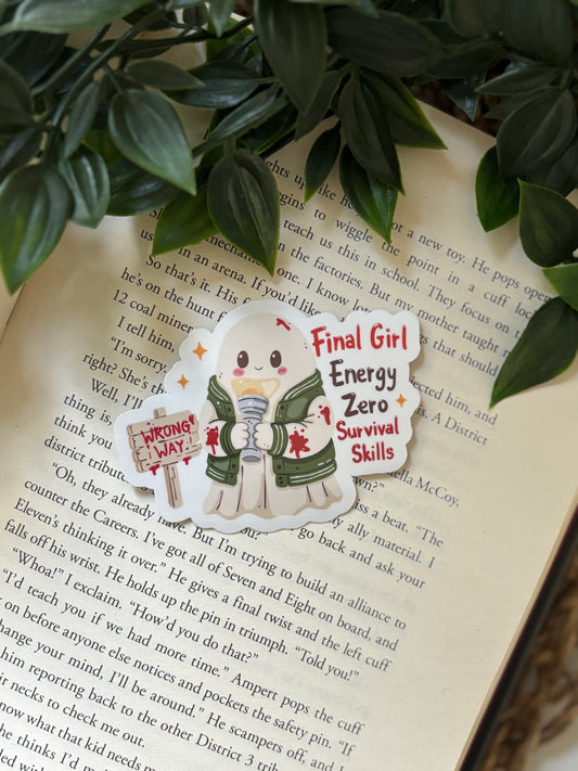 Final Girl Energy Zero Survival Skills Sticker