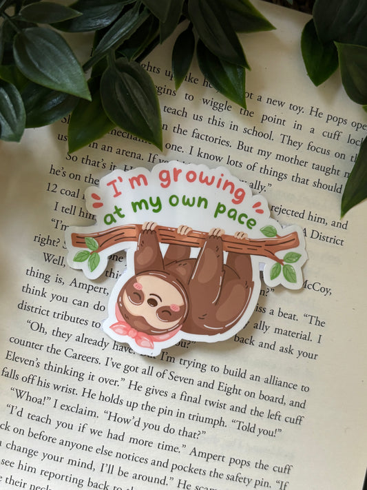 I´m growing at my own pace sticker