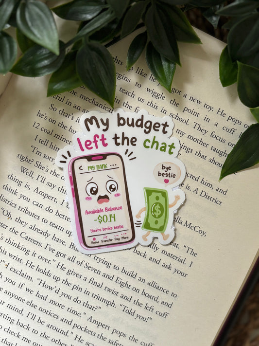 My left budget left the chat sticker