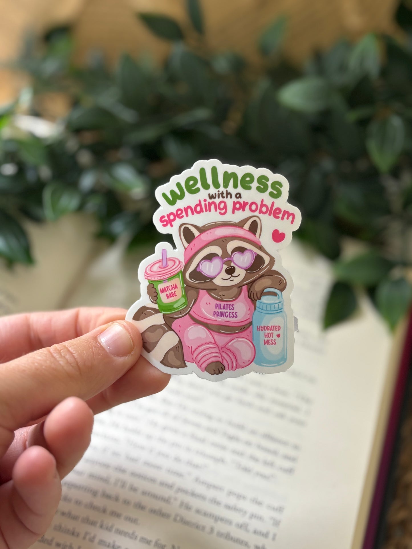 Wellness with a spending problem sticker