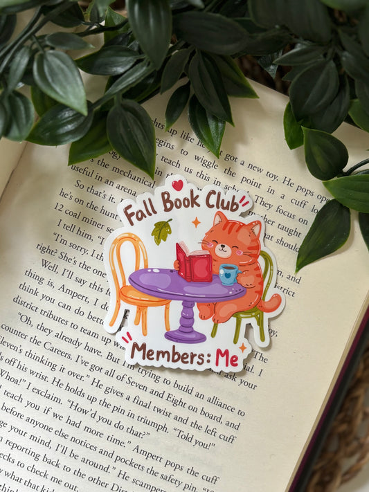 Fall Book Club Sticker